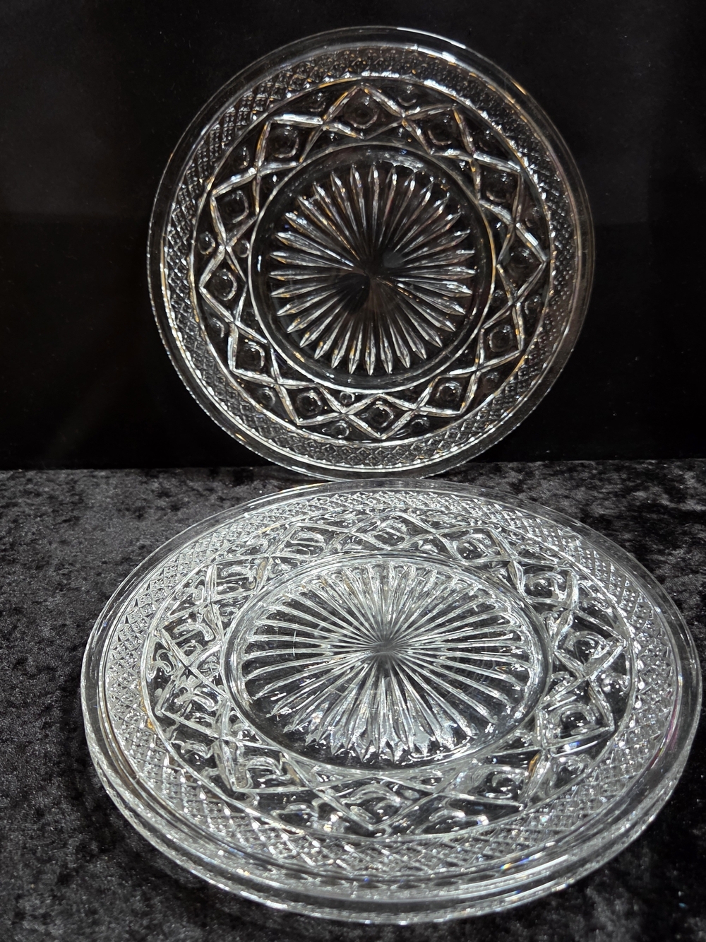 4 Imperial CAPE COD Crystal Clear Salad Plates 8 1/8"